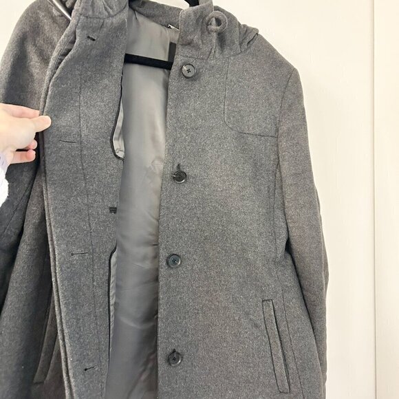 Aritzia Babaton Brady Wool Peacoat in Gray Size L - Picture 8 of 10